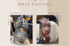 Beige and Blue Minimalist Beauty Skincare Before After Collage Instagram Post - Pregnant Lady Sculpture Before After