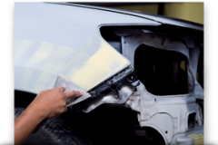 Car spray paint putty work 