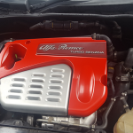 alfa romeo mito customized trim interior spray paint ferrari Rosso Scuderia red engine cover